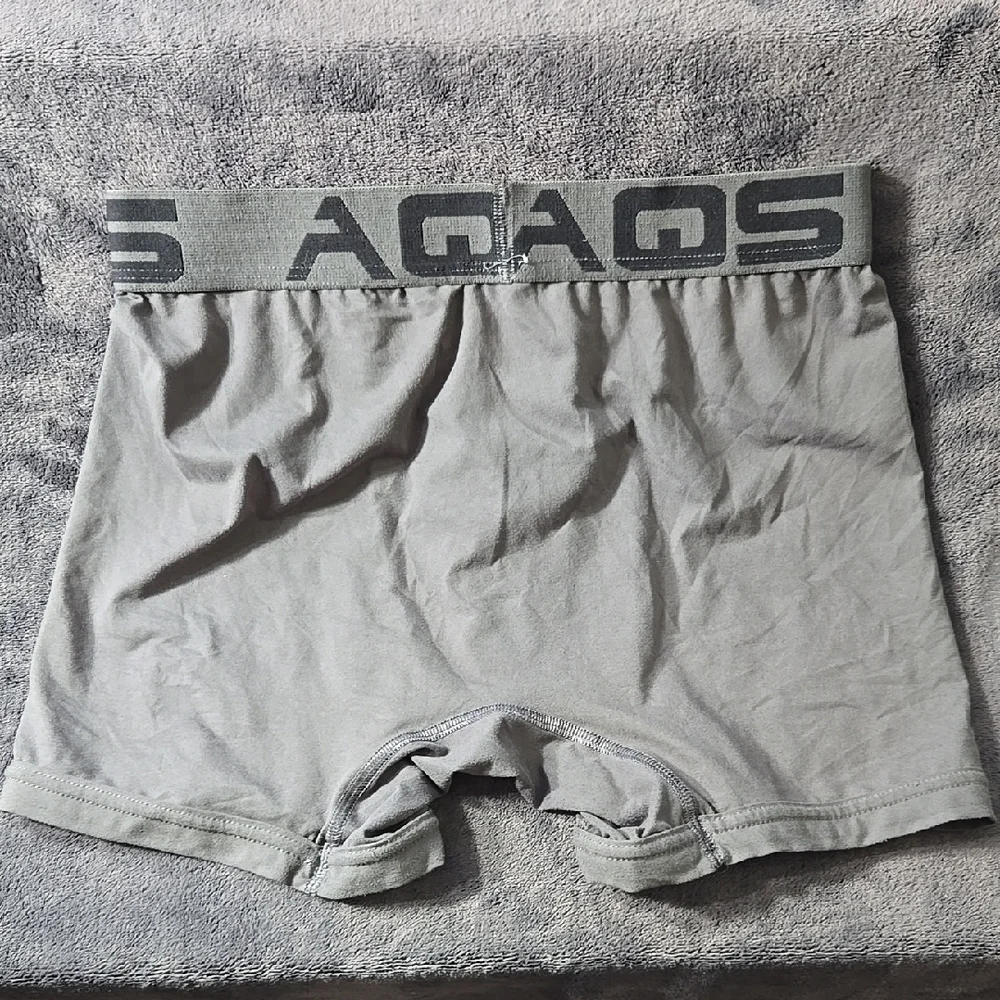 AQS Gray Boxer Briefs with Elastic Waistband